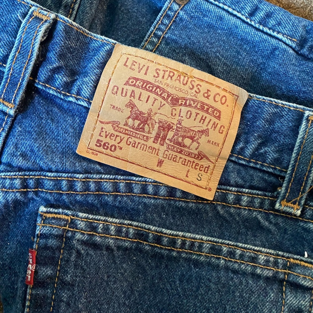 Vintage Vtg Levi’s 560 Loose Fit Straight Leg 28 inch waist - Picture 5 of 8